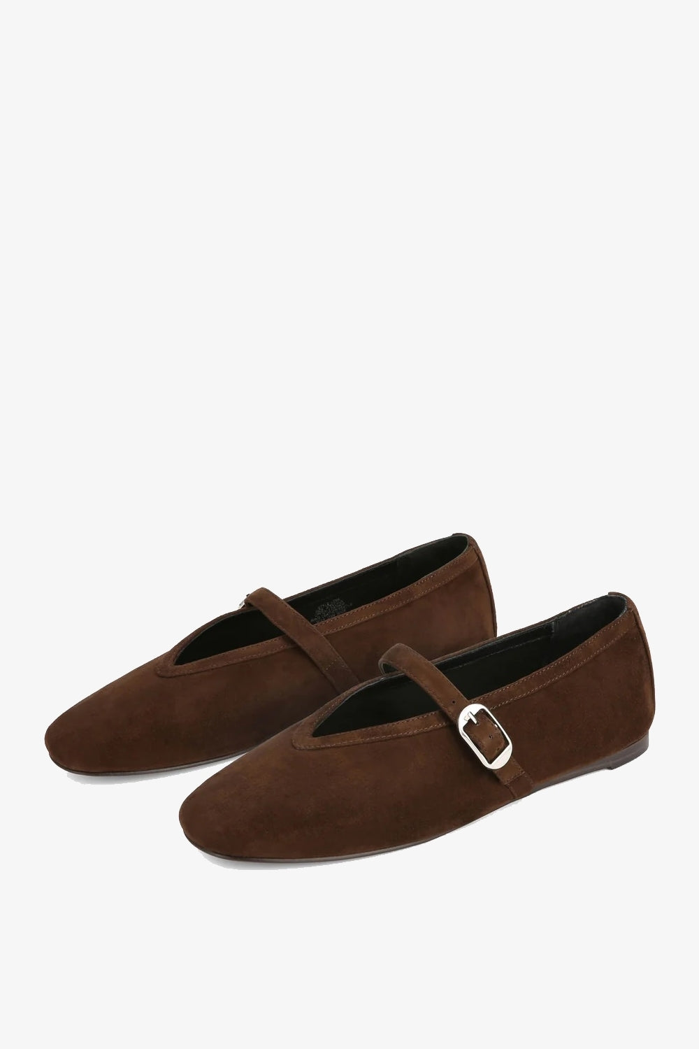 Lova Mary Jane Flats in Chocolate Suede