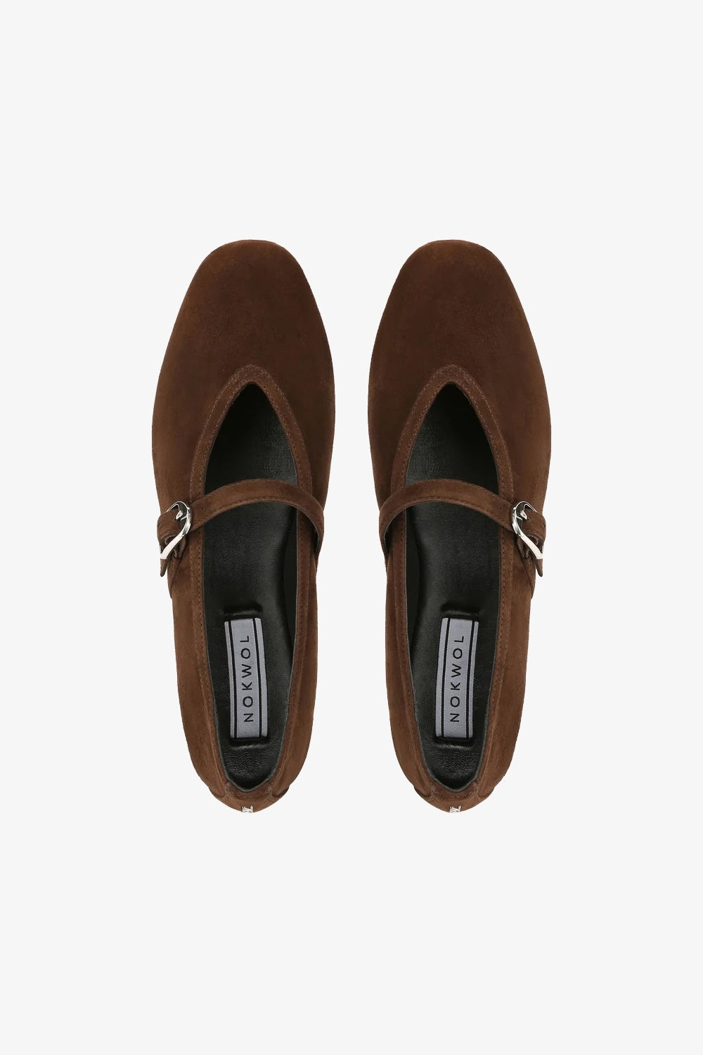 Lova Mary Jane Flats in Chocolate Suede