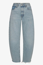 The Bubble High Rise Curved Leg Raw Hem in Outlaw