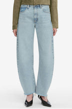 The Bubble High Rise Curved Leg Raw Hem in Outlaw
