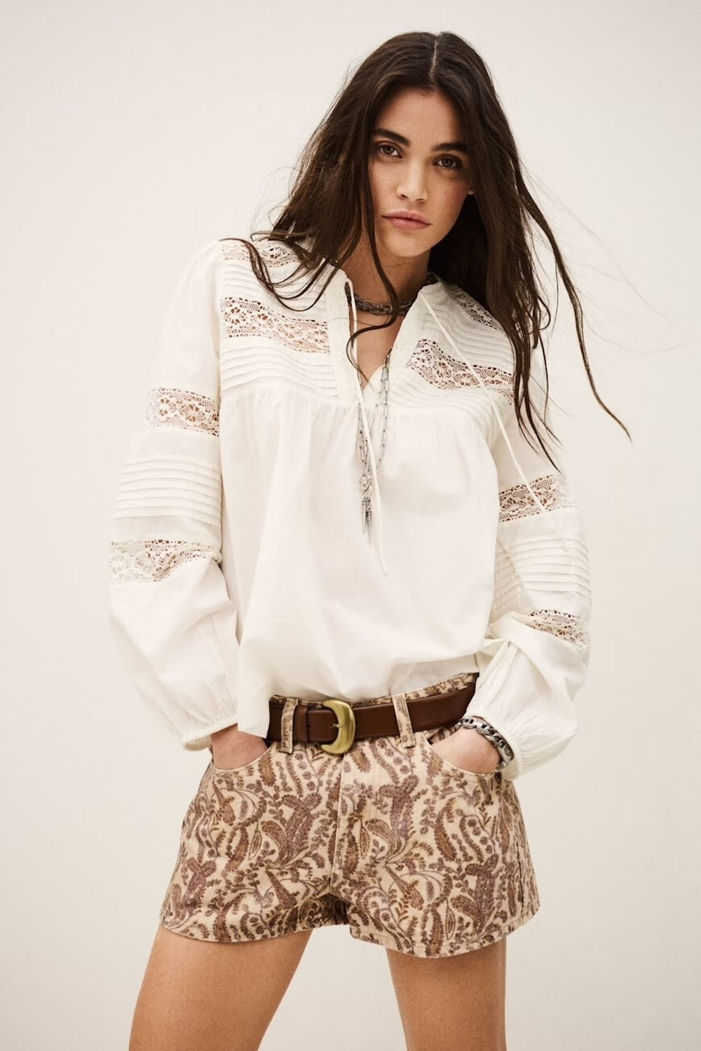 Nami Blouse in Ecru