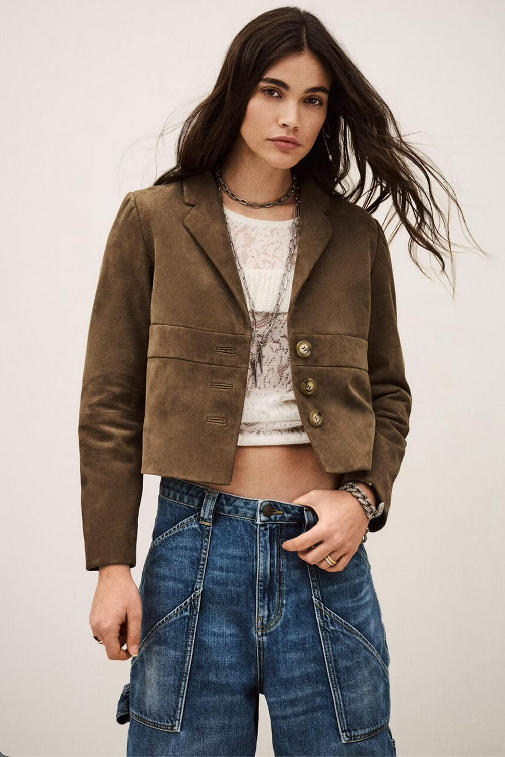 Morfeo Leather Jacket in Olive