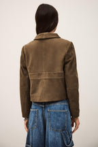 Morfeo Leather Jacket in Olive