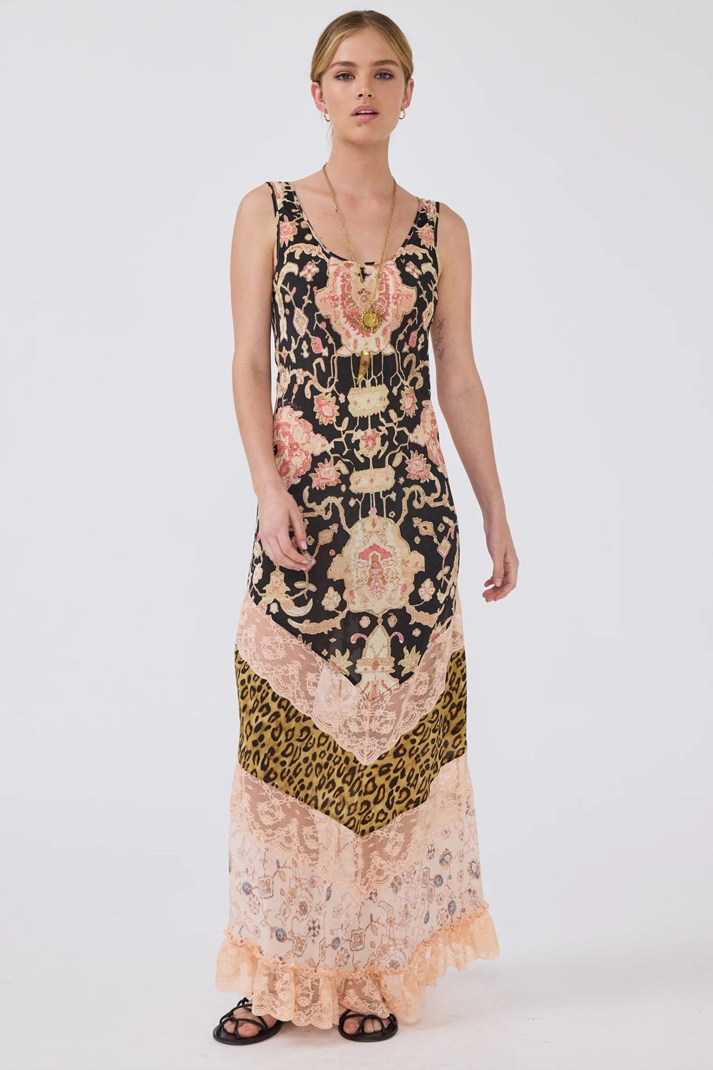 Desert Loom Silk Dress in Multi