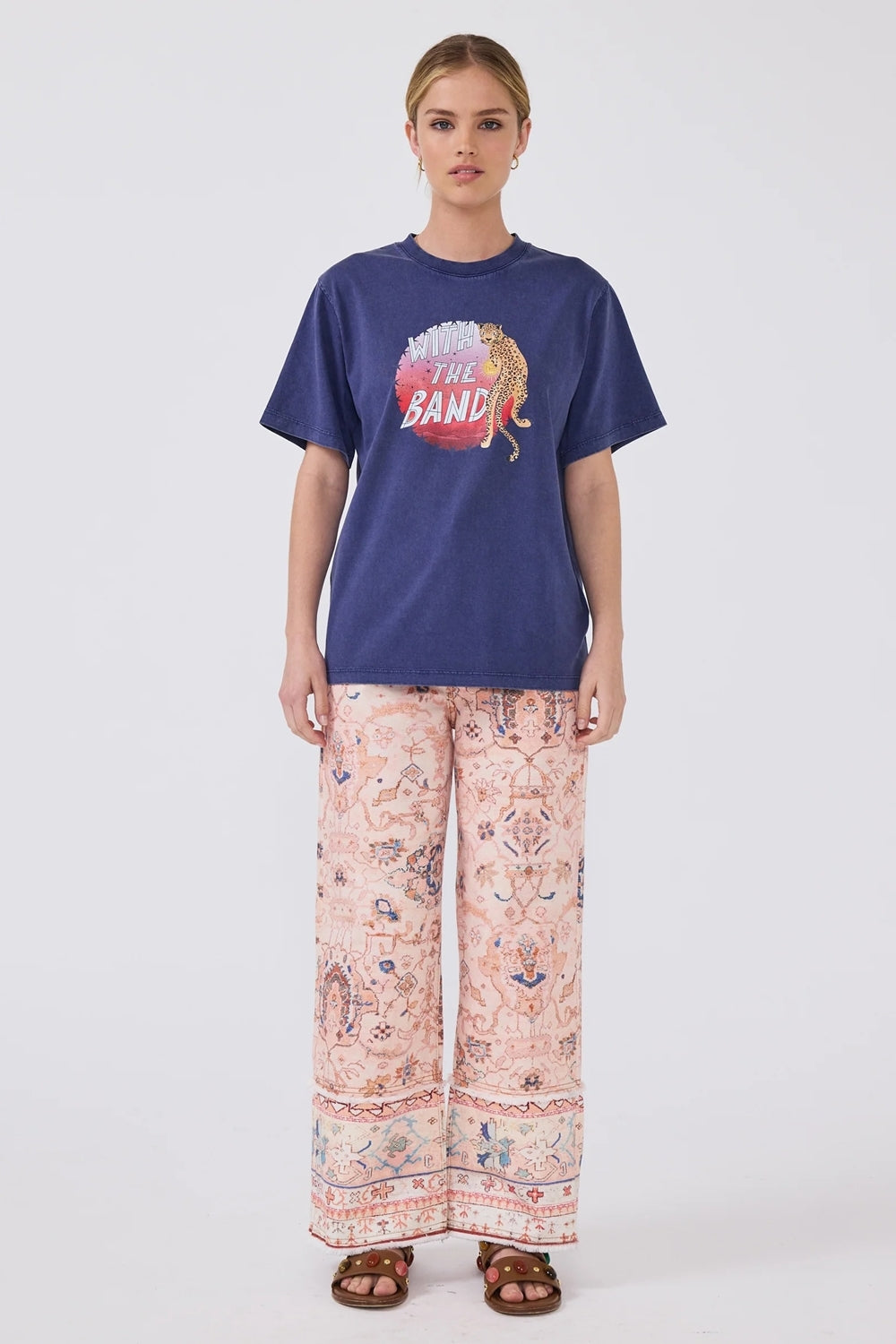 With The Band T-Shirt in Navy