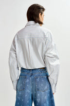 Jomato Pointy Collar Shirt in Nile Blue