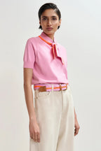 Jonda Polo Shirt in Orange and Pink