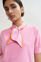 Jonda Polo Shirt in Orange and Pink