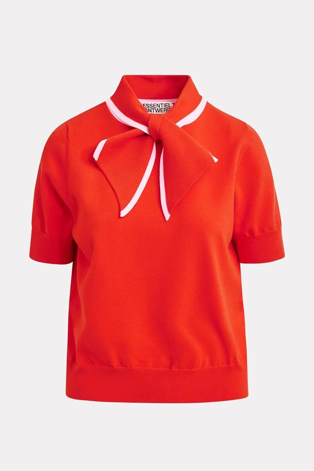 Jonda Polo Shirt in Light Pink and Red