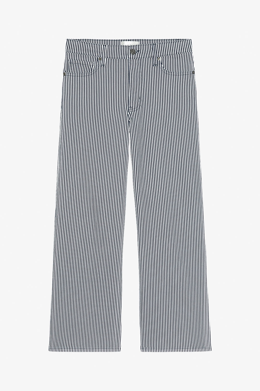 Le Slim Palazzo in Navy Stripe