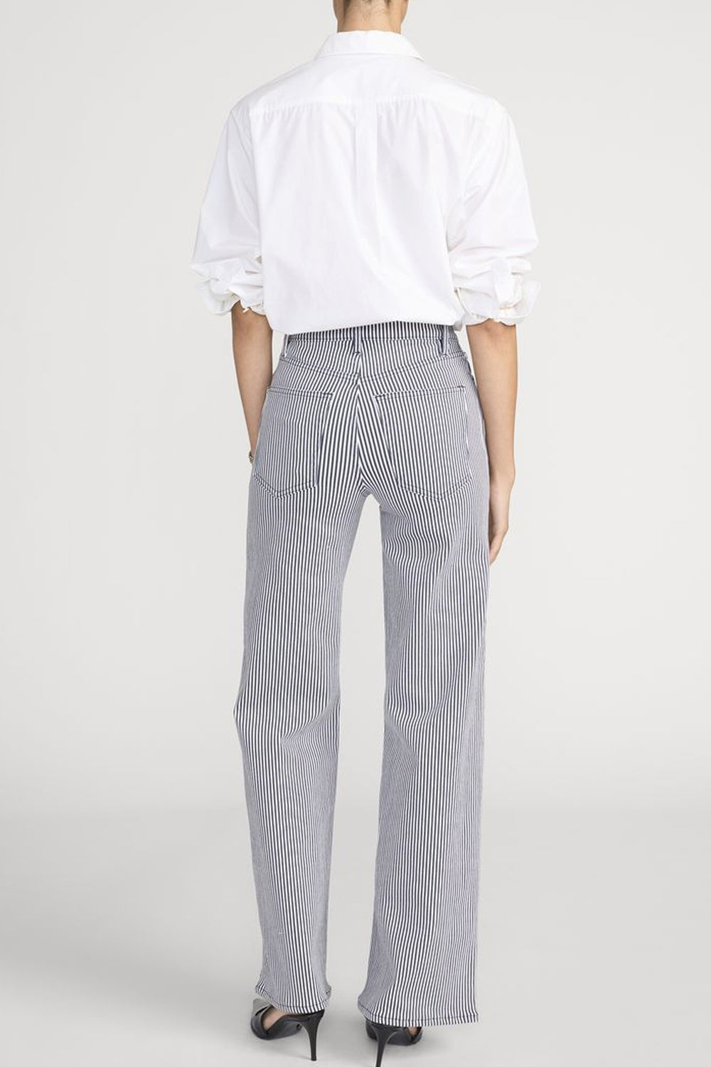 Le Slim Palazzo in Navy Stripe
