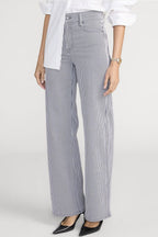 Le Slim Palazzo in Navy Stripe