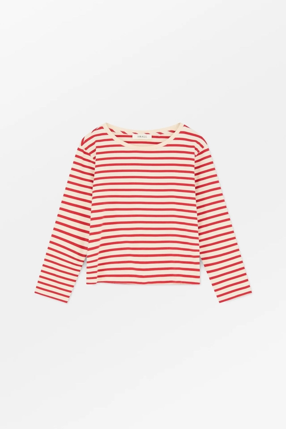 Marron Long Sleeve Tee in Off White/Red Stripe