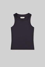 Isabel Rib Tank in Charcoal