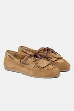 Magda Loafers in Tan Suede