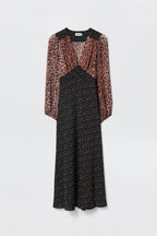Kaila Silk Dress in Leopard Spot Brown