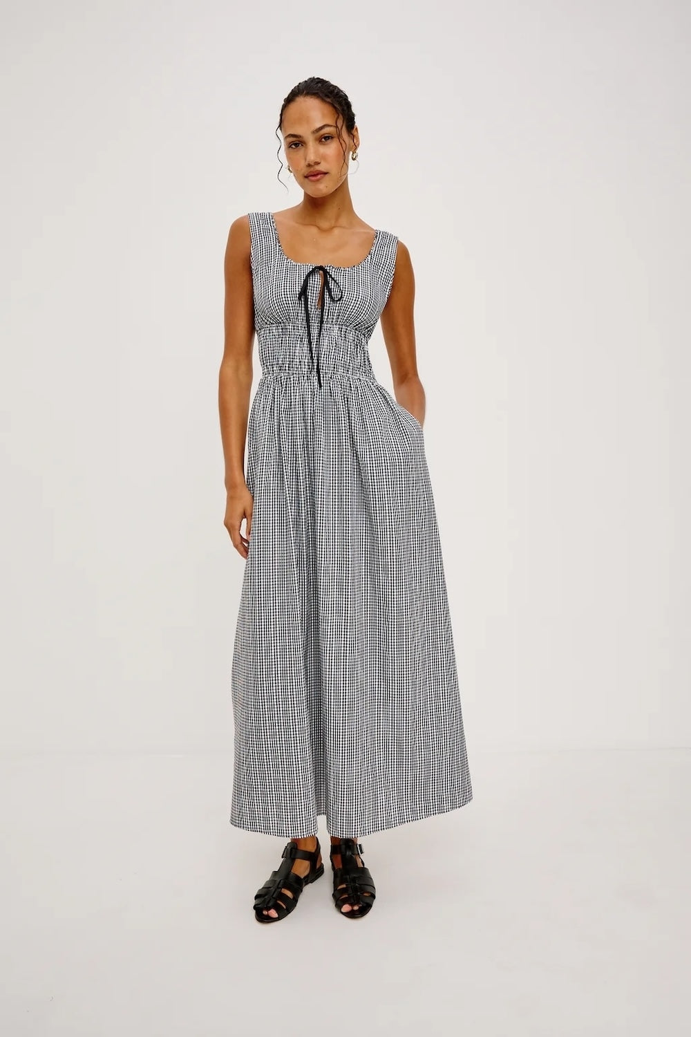 Jordie Dress in Black Gingham