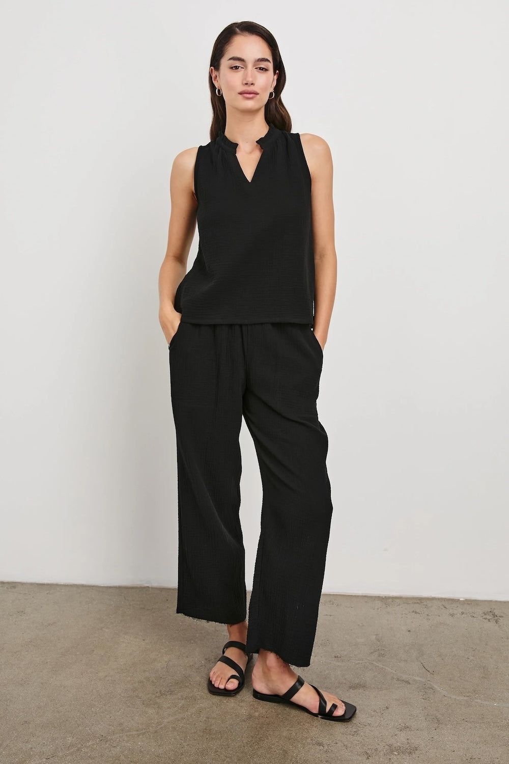 Christy Top in Black Gauze