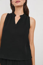 Christy Top in Black Gauze