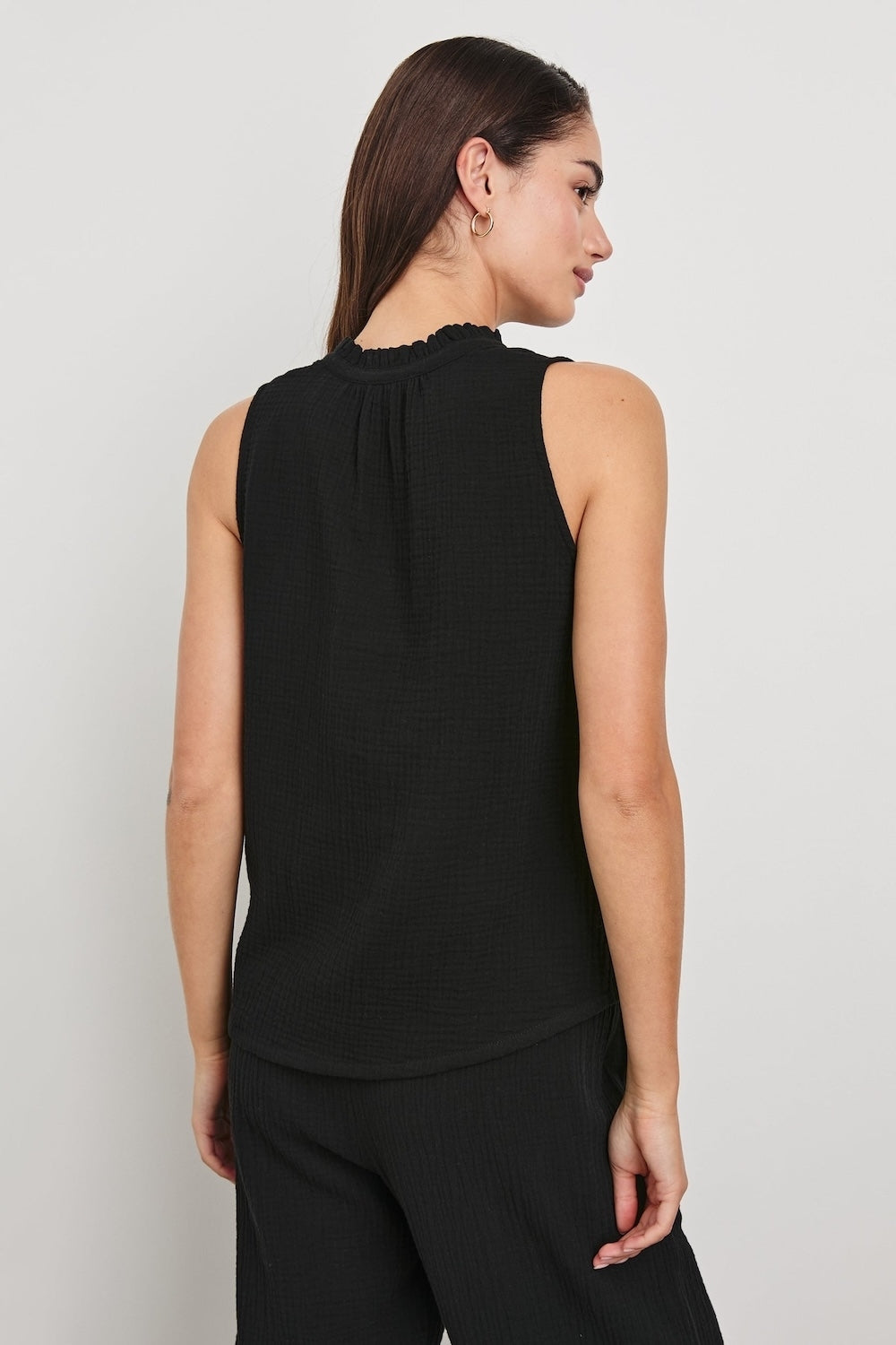 Christy Top in Black Gauze