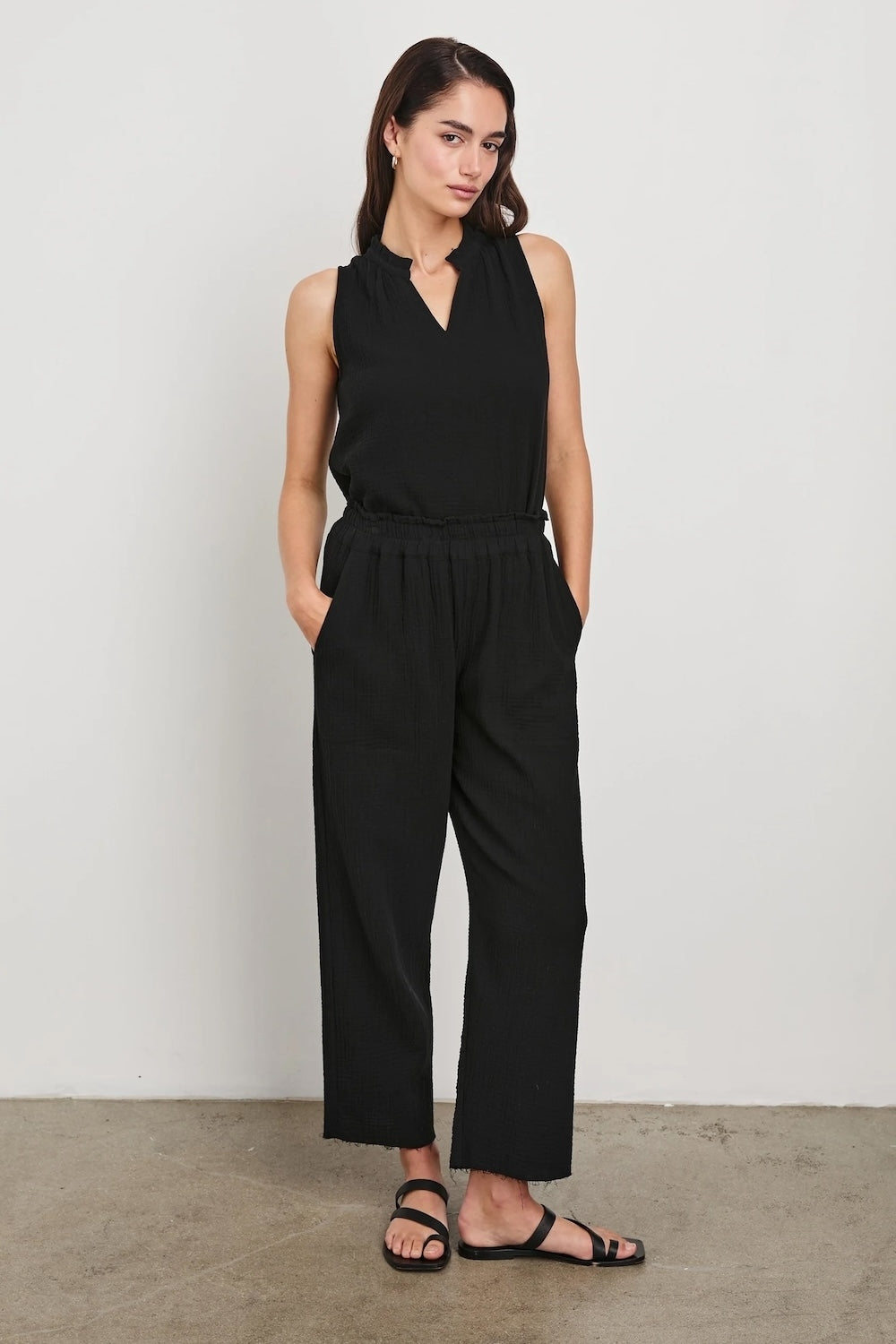 Christy Top in Black Gauze