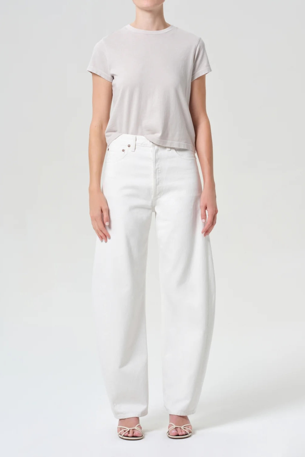 Luna Pieced Jean in Chalk White