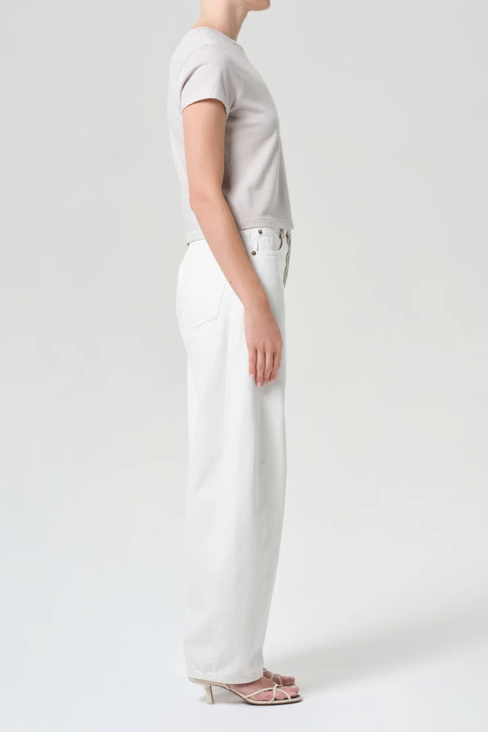 Luna Pieced Jean in Chalk White