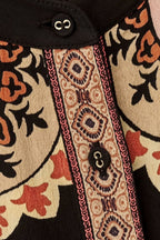 Valda Loose Patterned Shirt in Carbone