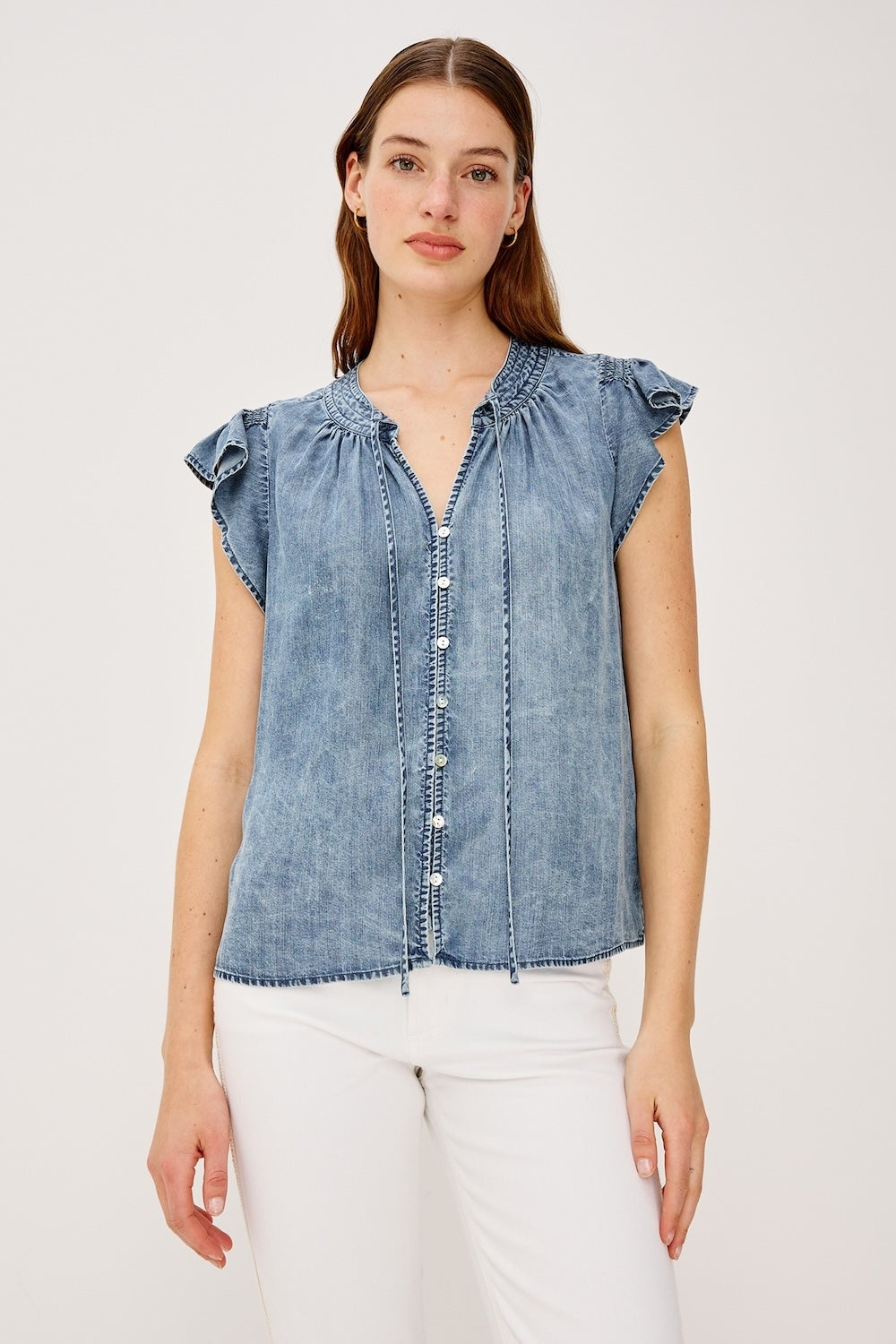 Aviva Blouse in Blue Ridge