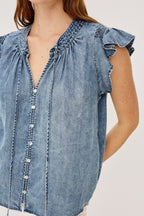 Aviva Blouse in Blue Ridge