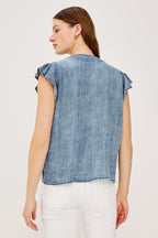 Aviva Blouse in Blue Ridge
