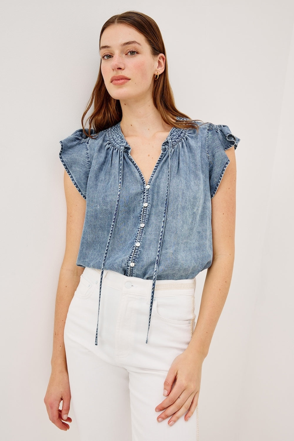 Aviva Blouse in Blue Ridge