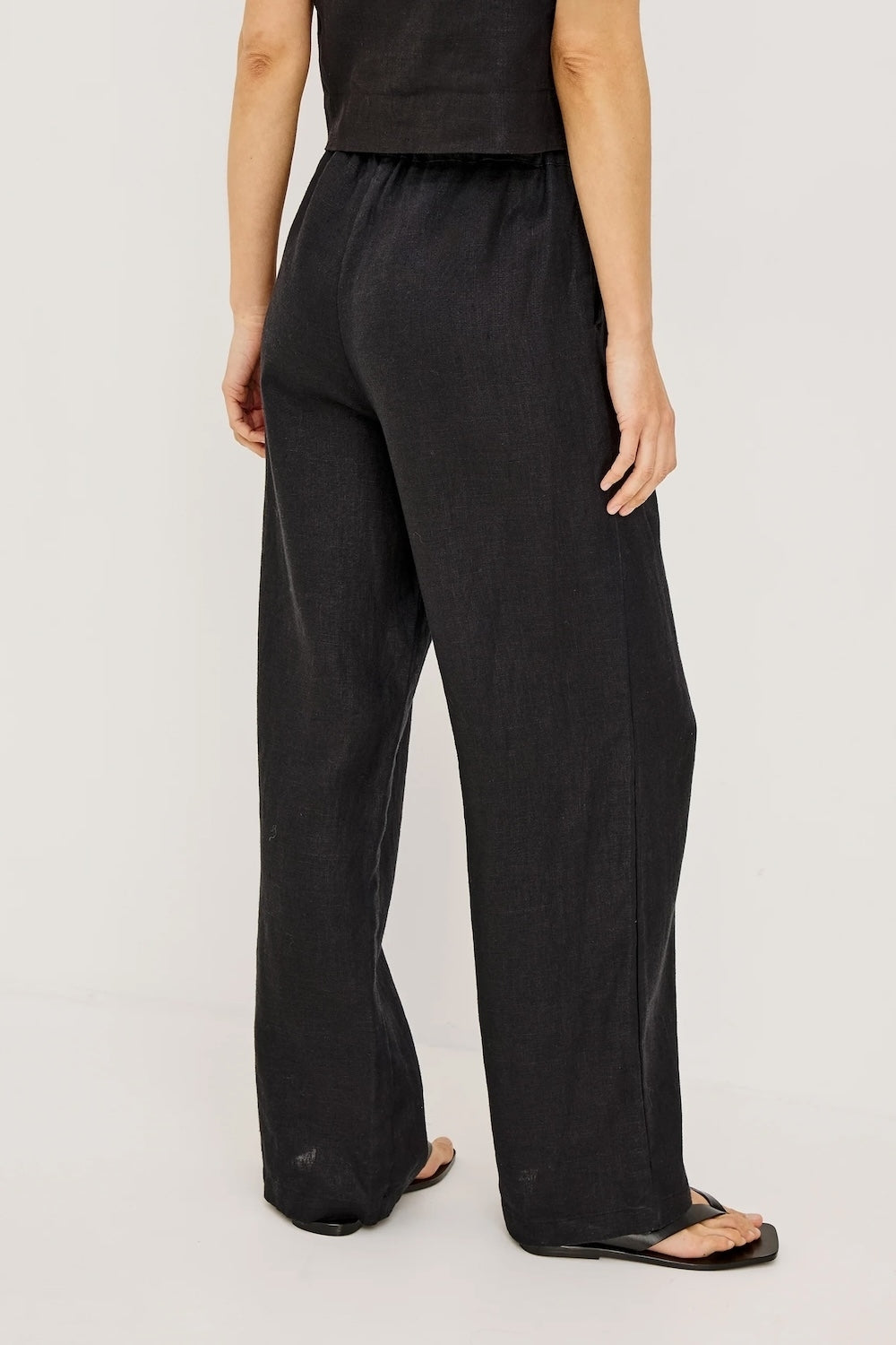 Emmie Trousers in Black Linen