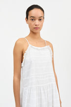 Fiore Strap Dress In Optic White