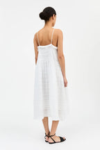 Fiore Strap Dress In Optic White