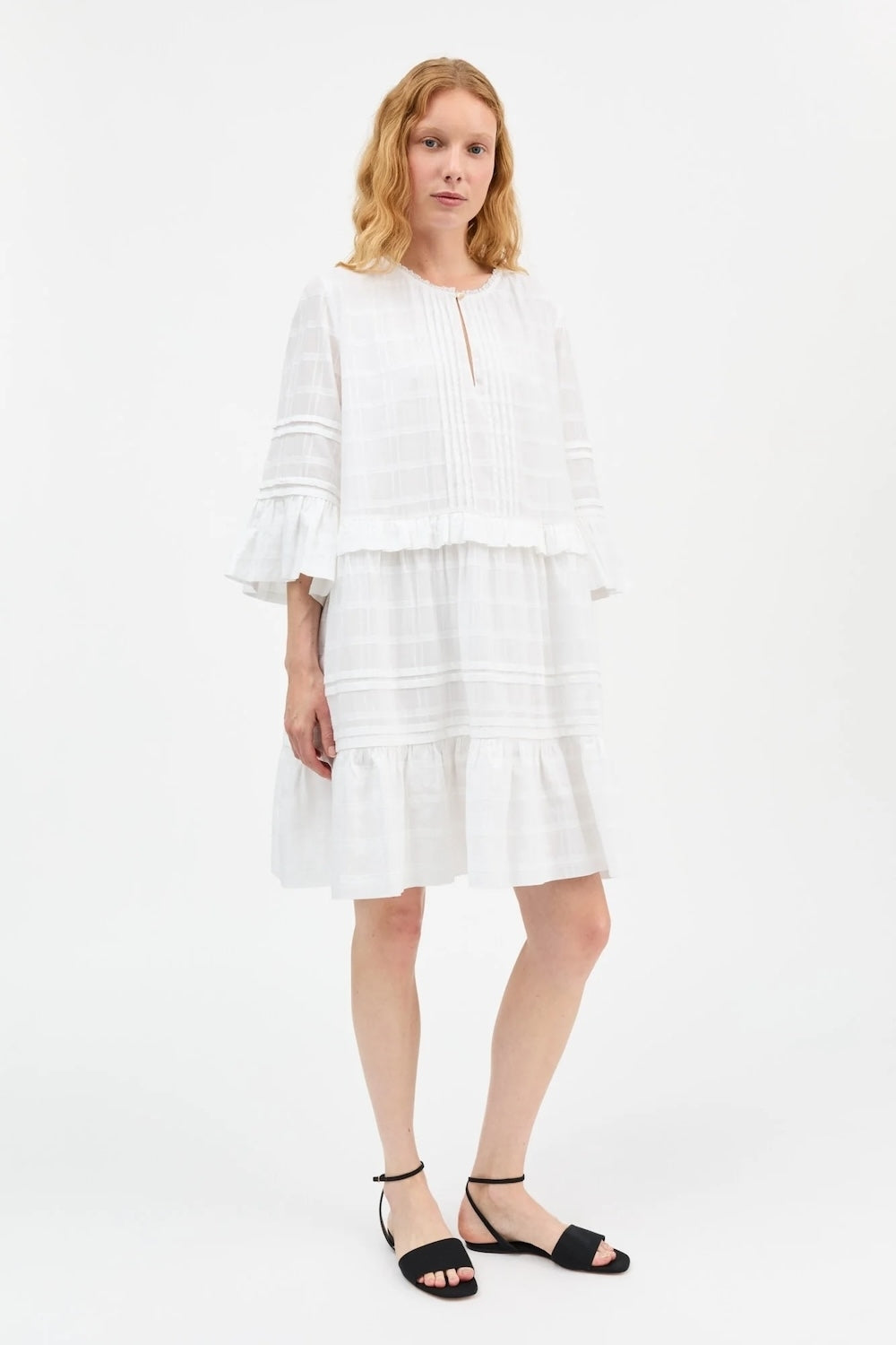 Fiore Dress in Optic White