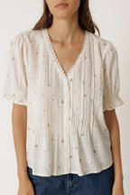 Short Sleeve Shirt in Ecru
