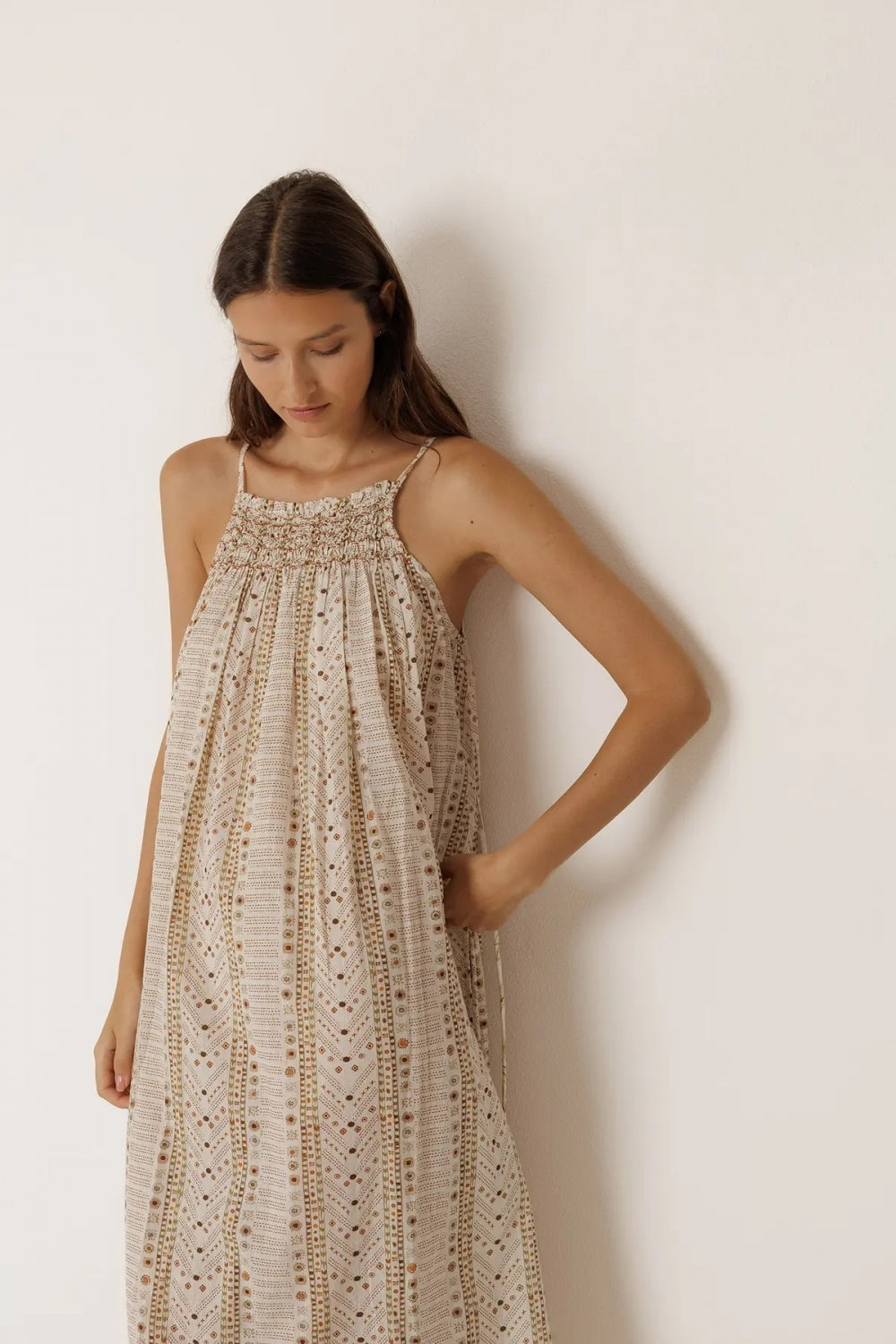 Sleeveless Dress in Ecru
