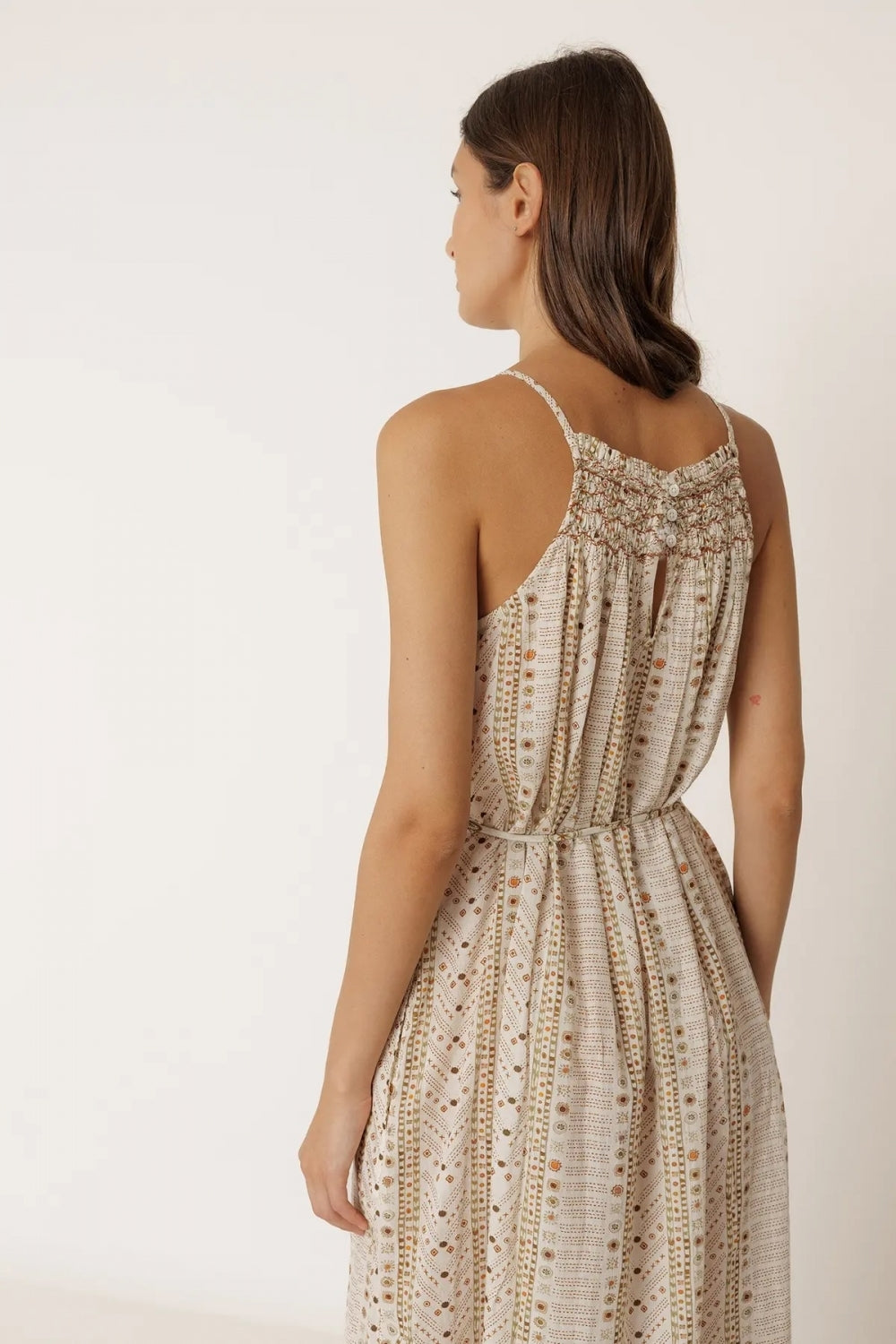 Sleeveless Dress in Ecru