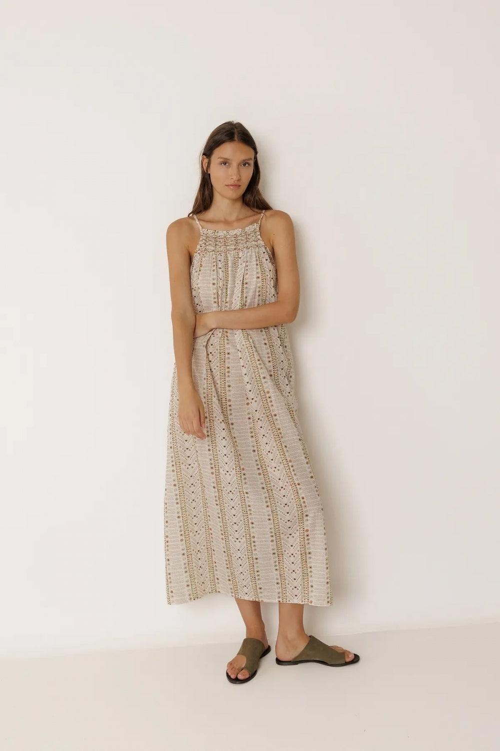Sleeveless Dress in Ecru
