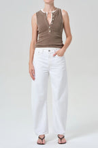 Miro Relaxed Barrel Leg Jean in Soft White