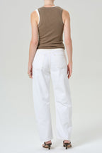 Miro Relaxed Barrel Leg Jean in Soft White