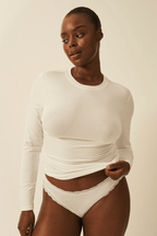 Long Sleeve Under Layer Top - White