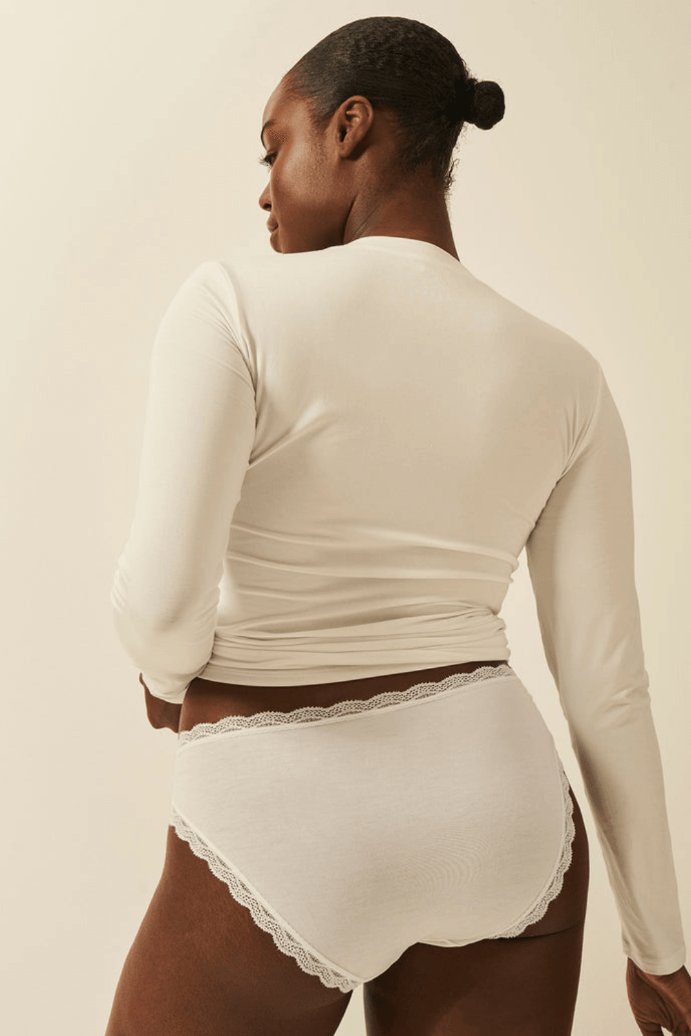 Long Sleeve Under Layer Top - White