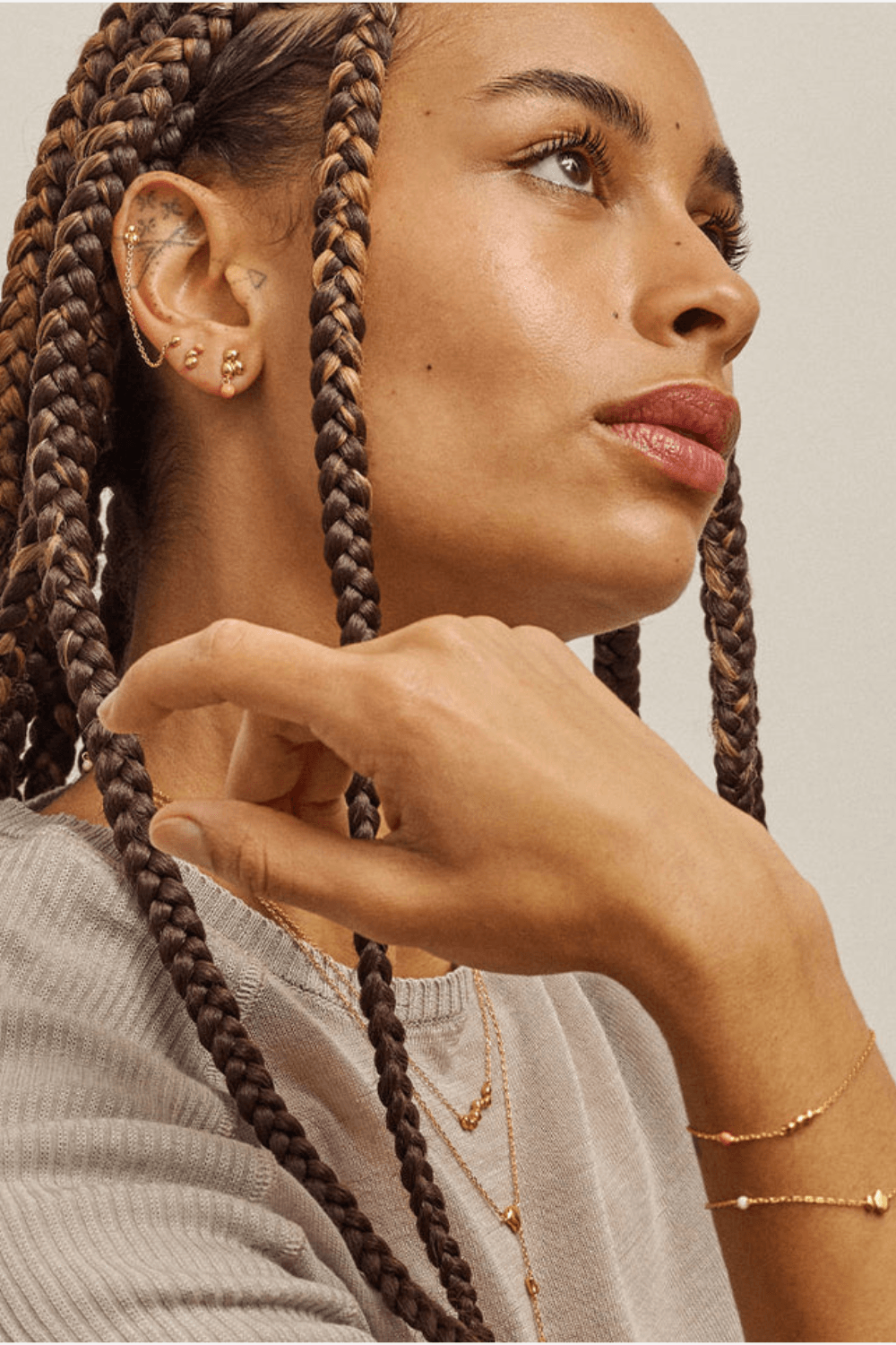 Nara Studs in Light Coral