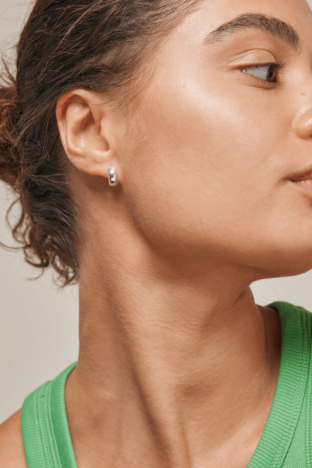 Classic Wide Hoops in Silver