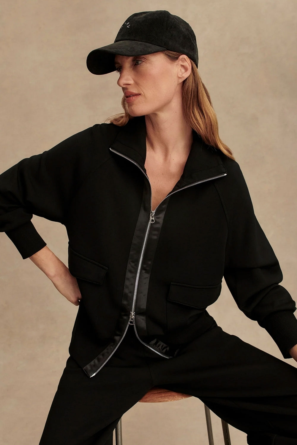 Roxbury Zip Through in Black