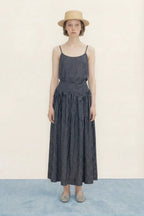Striped Skirt in Light Navy