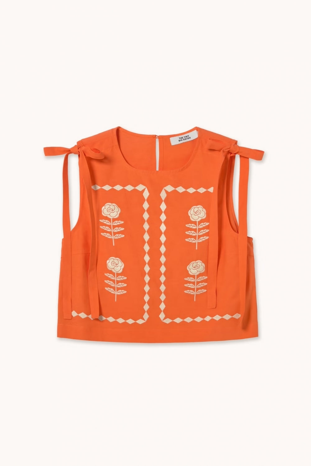 Embroidered Top in Summer Red