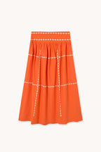 Embroidered Skirt in Summer Red